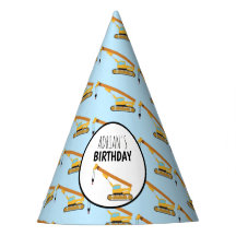 Crane Construction Truck Boy Birthday