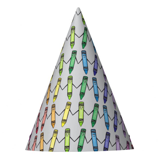 Chapéu De Festa Crayon Pals Cute Artist Party Hat (Frente)