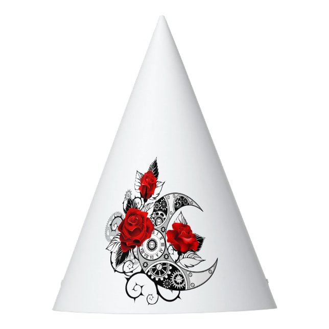 Chapéu De Festa Crescente Mecânico com Rosas vermelhas (Frente)
