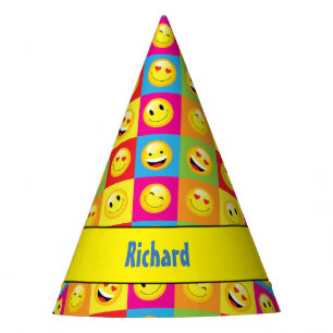 Chapéu De Festa Crianças Emoji Festa de aniversário Feliz Smilie