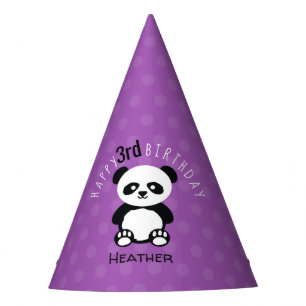 Chapéu De Festa Crianças Personalizadas Panda Kawaii Aniversário R