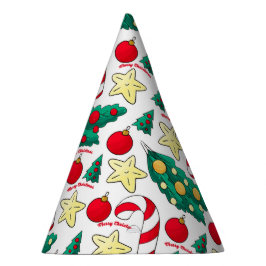 Chapéu De Festa Cute Christmas Pattern Party Hat