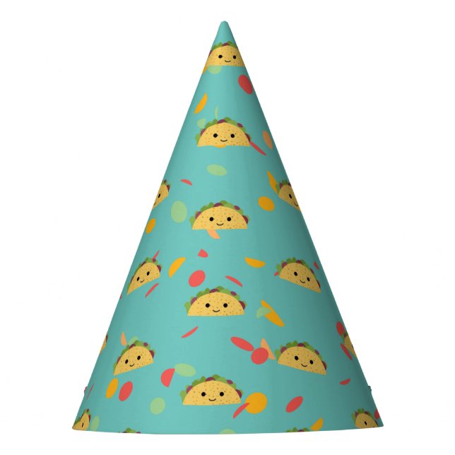 Chapéu De Festa Cute Kawaii Taco Pattern (Frente)