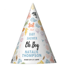 Chapéu De Festa Cute Ocean Under the Sea Animal Baby Shower