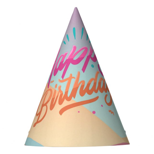 Chapéu de Festa de aniversário Clássico Cone (Frente)