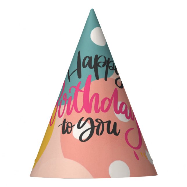 Chapéu de Festa de aniversário Clássico Cone (Frente)