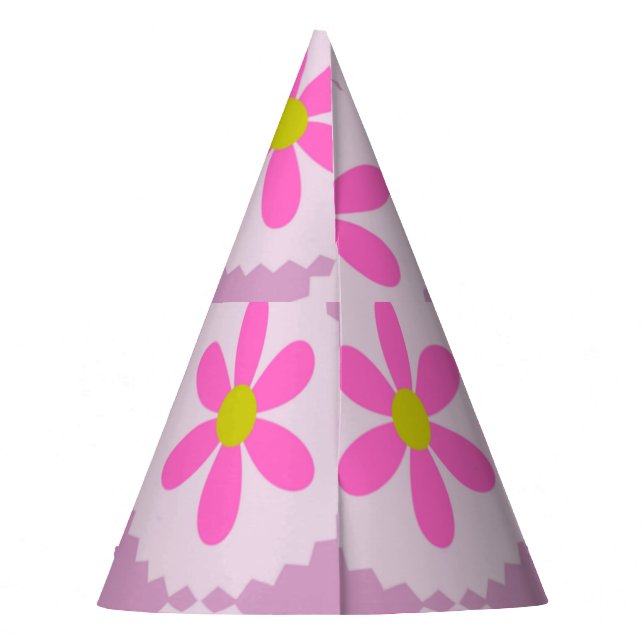 Chapéu de festa de aniversário de flor de margarid (Verso)