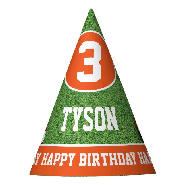 Chapéu de Festa de aniversário do Tema de Futebol (Frente)