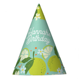 Chapéu de Festa de aniversário Floral de Limão Per