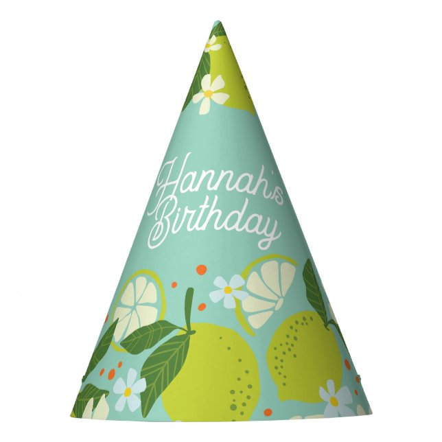 Chapéu de Festa de aniversário Floral de Limão Per (Frente)