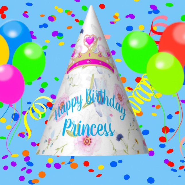 Chapéu de Festa de Aniversário Princesa de Papel (Criador carregado)