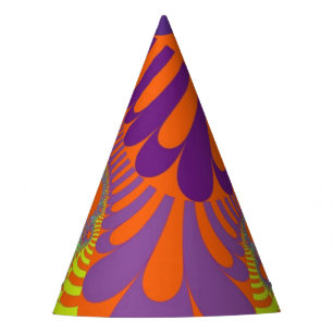 Chapéu de Festa de Mod Roxo Laranja