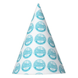 Chapéu de festa de papel azul de aniversário sóbri