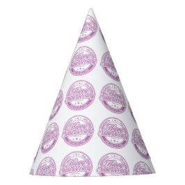 Chapéu de festa de papel rosa de aniversário sóbri