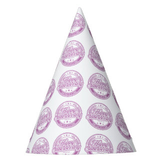 Chapéu de festa de papel rosa de aniversário sóbri