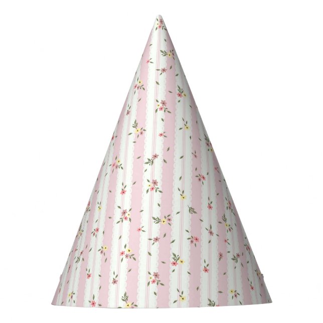 Chapéu De Festa Delicate Floral Patterno Party Hat (Frente)