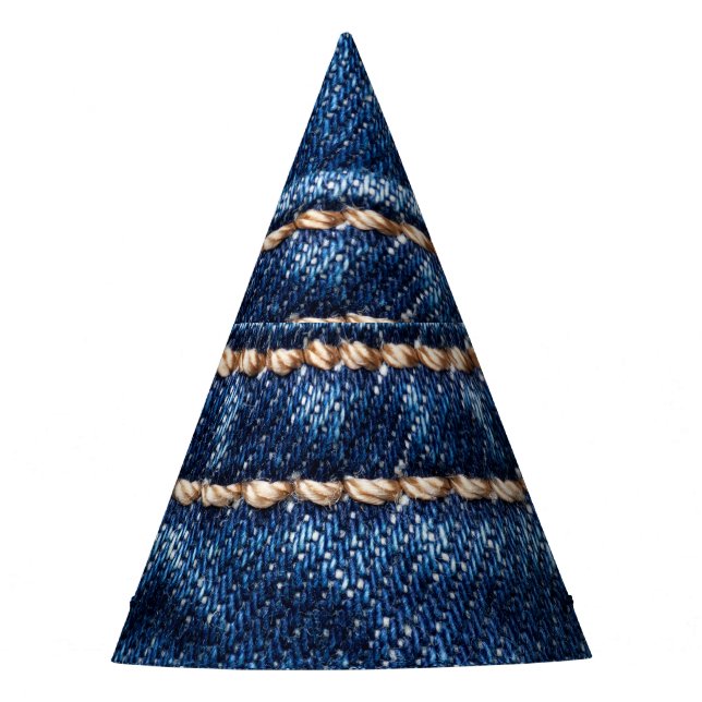 Chapéu De Festa Densidade com títulos: a textura do jeans fechado. (Frente)