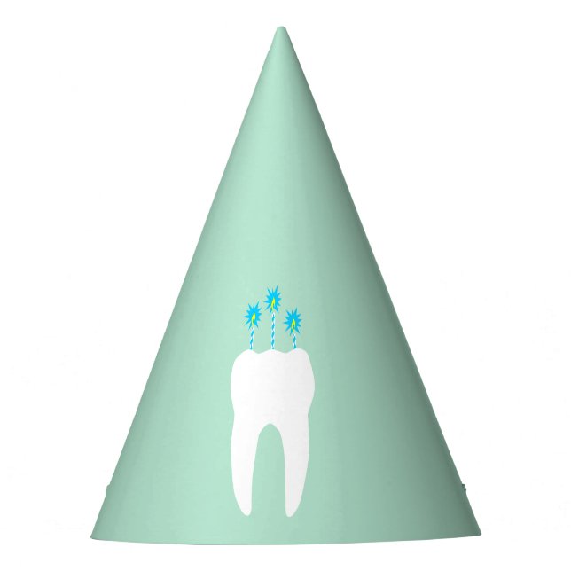 Chapéu De Festa Dente de Celebração com Velas (Frente)