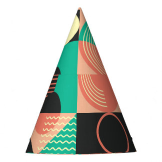 Chapéu De Festa Design de Padrão Geométrico Retroativo