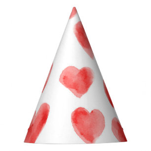 Chapéu De Festa Dia de os namorados de Padrão de Corações de Água