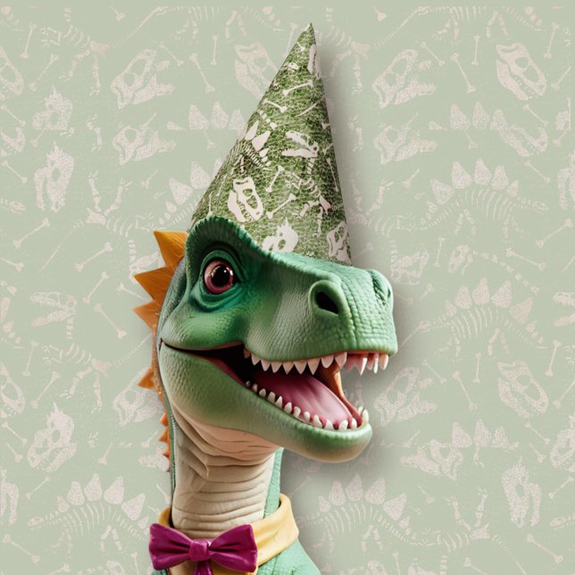 Chapéu De Festa Dino Dig verde (Criador carregado)
