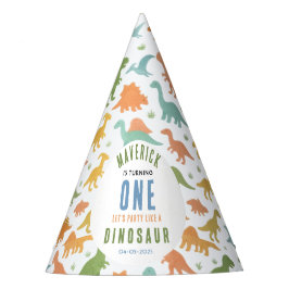 Chapéu De Festa Dinosaur 1st Birthday Party | Cute Prehistoric