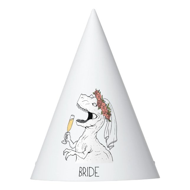 Chapéu De Festa Dinosaur Bride Party Hat (Frente)