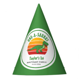 Chapéu De Festa Dinossauro Um-A-Surus primeiro aniversario Neutro 