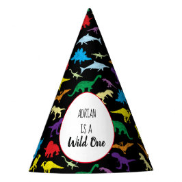Chapéu De Festa Dinossauros Coloridos Um Aniversário de criança