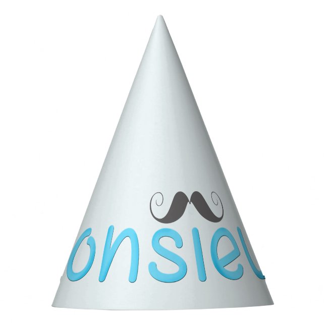Chapéu De Festa Diversão MONSIEUR - Cotação francesa e bigode - Az (Frente)