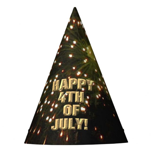 Chapéu de festa do Fireworks 4 4 de julho (Frente)