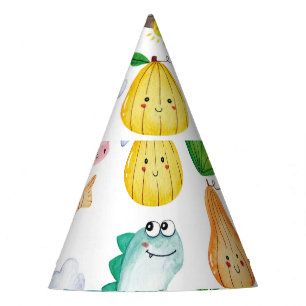 Chapéu De Festa Dodles de aquarela Kawaii, pronto para autocolante
