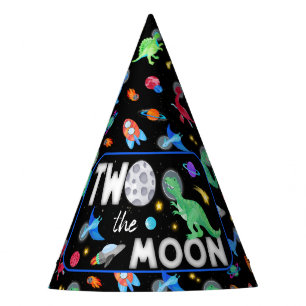 Chapéu De Festa Dois Para a Lua Dinossauro Astronauta 2º Aniversár