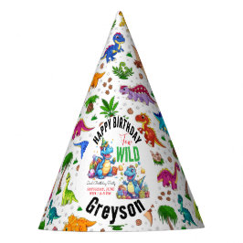 Chapéu De Festa Dois segundo aniversário de Dinossauro do Partido