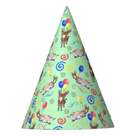 Chapéu De Festa Donkey Birthday Party Hat in Green