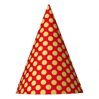 Chapéu De Festa Dourada Bolinhas Red Party Hat