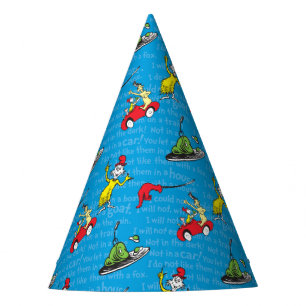 Chapéu De Festa Dr. Seuss Ovos Verdes e Presunto Padrão de Livro