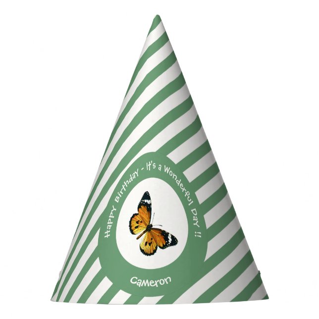 Chapéu De Festa É um Tigre Comum / Festa de Borboleta Rainha Afric (Frente)