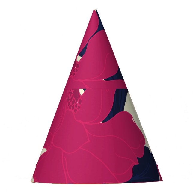 Chapéu De Festa elegância floral: padrão abstrato (Frente)