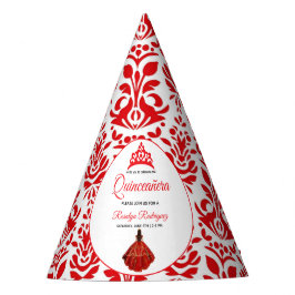 Chapéu De Festa Elegante Red Quinceañera