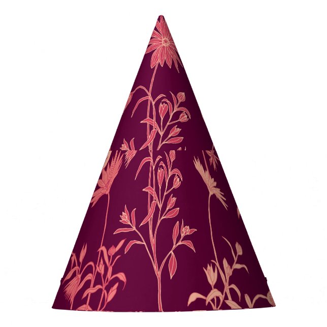 Chapéu De Festa Elementos Separados: Vintage Floral (Frente)