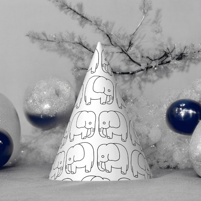 Chapéu De Festa Elephant Cartoon (elephant cartoon Paper party hat, Kids,adults,party birthday hat,Baby Shower,wedding,celebration hat)