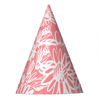 Chapéu De Festa esboço abstrato, padrão monocromático