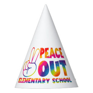 Chapéu De Festa Escola Primária Peace Out Último Dia Gravata Dye 
