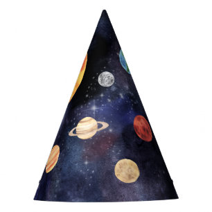 Chapéu De Festa Espaço dos Planetas da Galáxia Azul Moderna