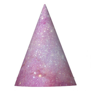 Chapéu De Festa Espaço Estrelado Luz Rosa Estrelas de Aquarela Gal