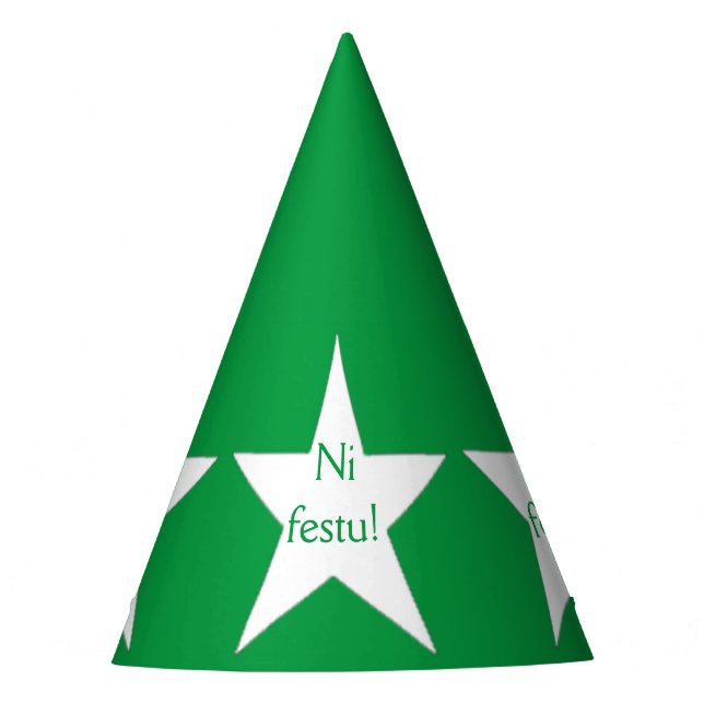 Chapéu De Festa Esperanto: Festu do Ni! (Frente)