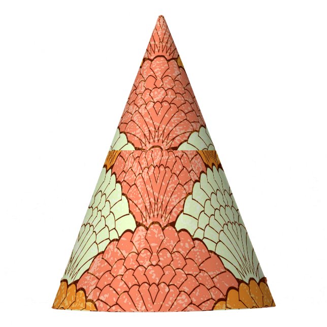 Chapéu De Festa Espetáculo de Shell: Padrões do mar de Abstrato (Frente)
