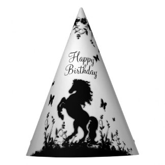 Chapéu De Festa Estalhão Negro/Cavalo no Aniversário de Prata