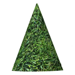 Chapéu De Festa Estilo de textura real de grama verde engraçado di